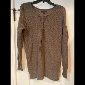 American Eagle Lace-up Sweater